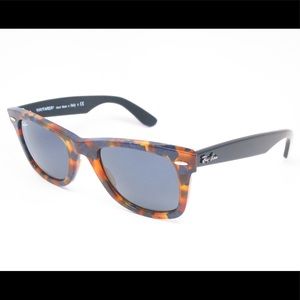 Ray Ban Tortoise Blue Wayfarer Sunglasses